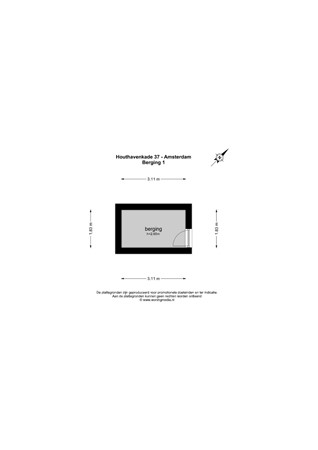 Plattegrond - Houthavenkade 37, 1014 ZB Amsterdam - Houthavenkade 37 - Amsterdam - Berging 1 - 2d.jpg